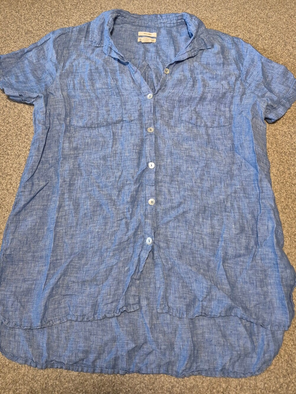 Womens Christian Siriano Linen Shirt Size Large